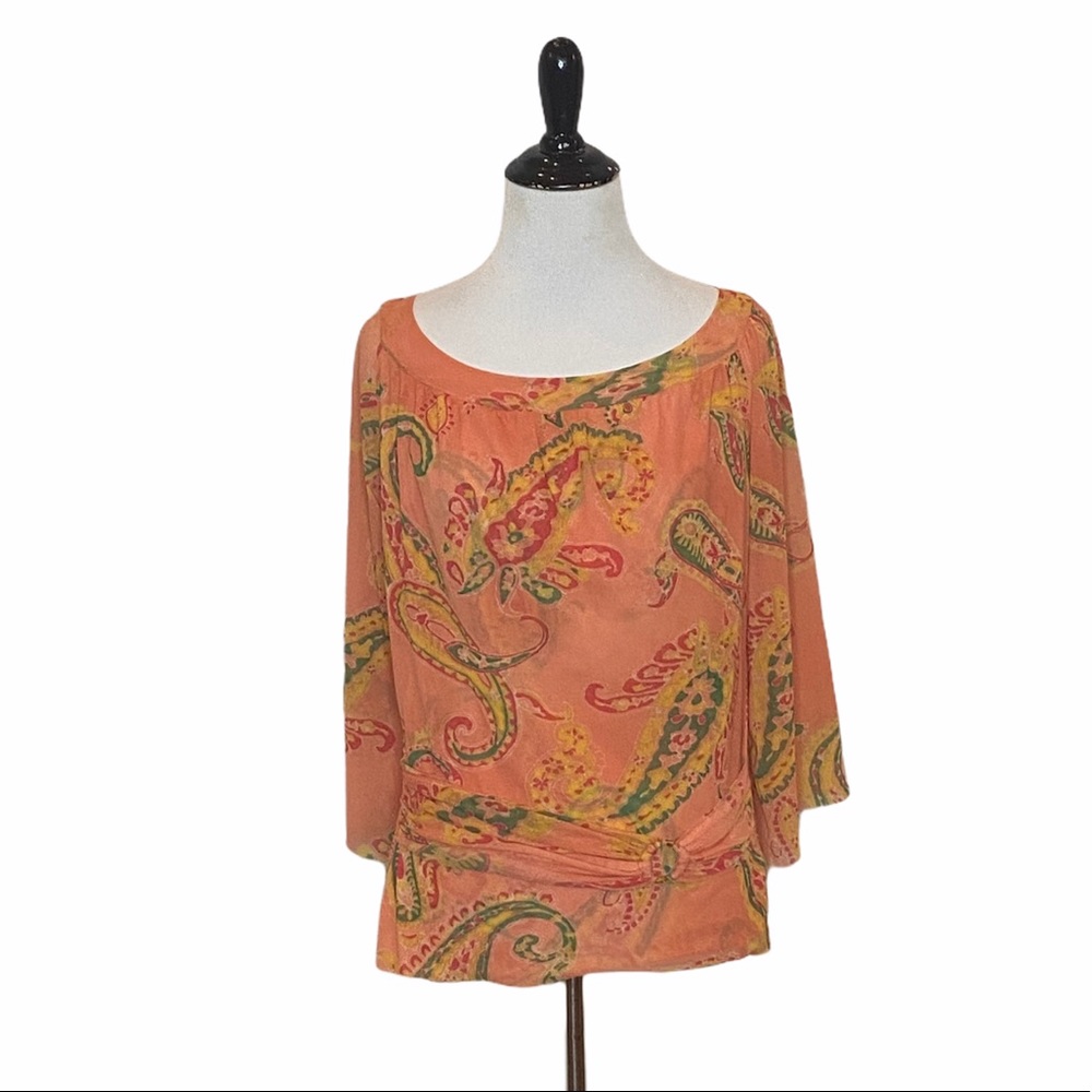 Sweet Pea by Staci Frati retro paisley top - Size Small